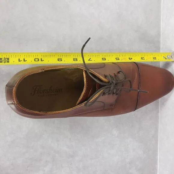 Florsheim Shoes Men's 8.5 D Brown Calipa Cap-Toe Dress Oxfords