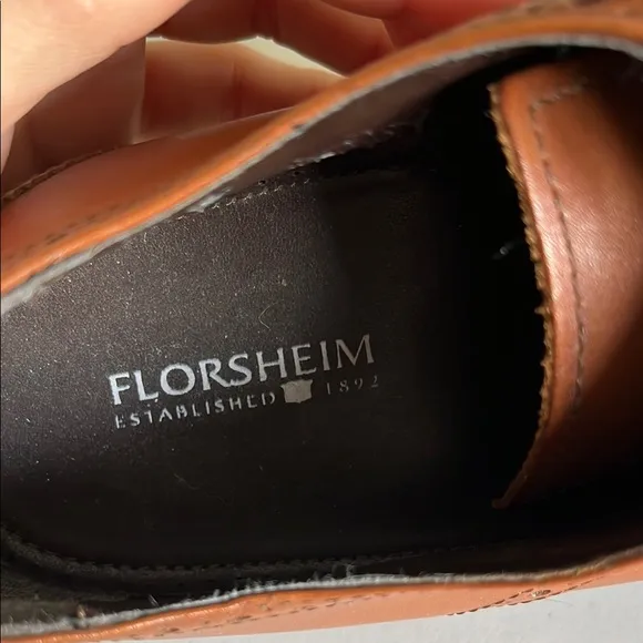 Florsheim Tan Brown Oxford Wingtip Mens Sz 10 D Dress Shoes Office Formal Laces