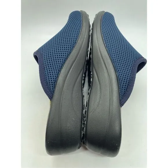 Fly Flot Women's Blue Anatomic Sole Anti Shock Wide Fit Clog Slip On Shoe Size 3