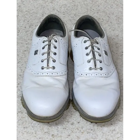 FootJoy Dryjoys Tour Mens Shoes Golf White Leather Size 10 US   53673