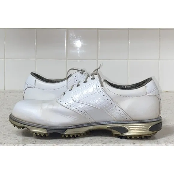 FootJoy Dryjoys Tour Mens Shoes Golf White Leather Size 10 US   53673