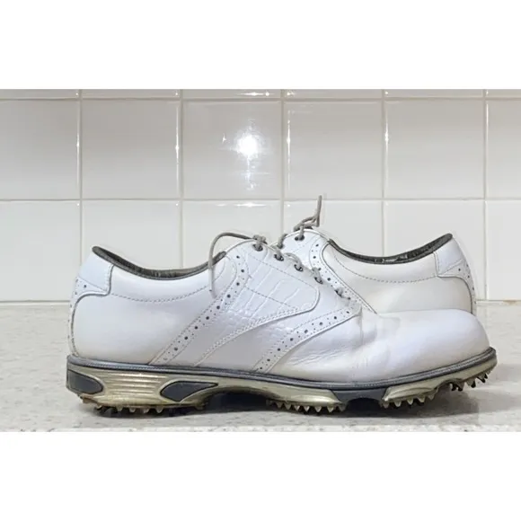 FootJoy Dryjoys Tour Mens Shoes Golf White Leather Size 10 US   53673