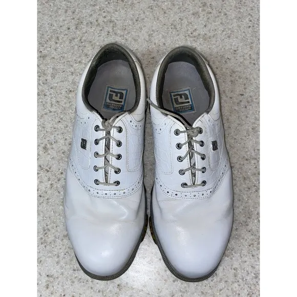 FootJoy Dryjoys Tour Mens Shoes Golf White Leather Size 10 US   53673