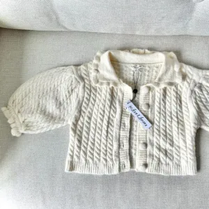 For Love &amp; Lemons Dawn Ruffle Collar Cardigan, Size M, Color: Ivory