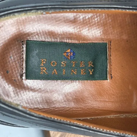 Foster Rainey Oxfords Mens Size 10 M Black Leather Dress Shoes Split Toe Spain