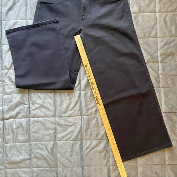 Frances Valentine Sally Jean Black Cropped Mid-Rise Wide Leg NWT Women’s 2