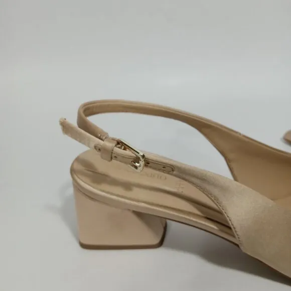 FRANCO SARTO L-Racer Champagne Slingback Pointed Toe Heels Womens Size 8.5 NWB