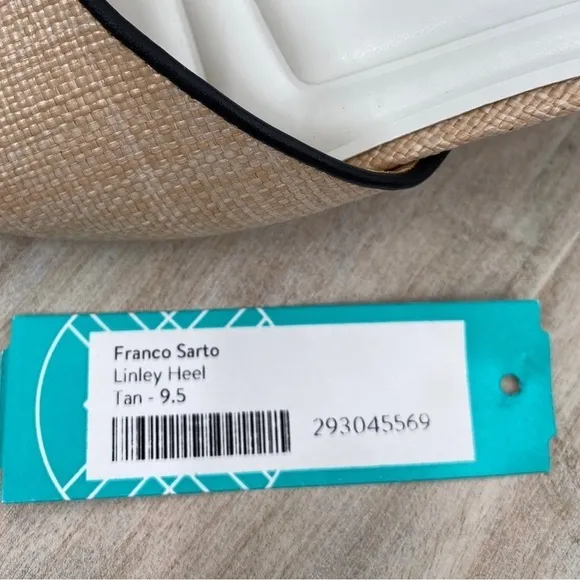 Franco Sarto Linley Slide Sandal in Natural Size 9.5 NEW