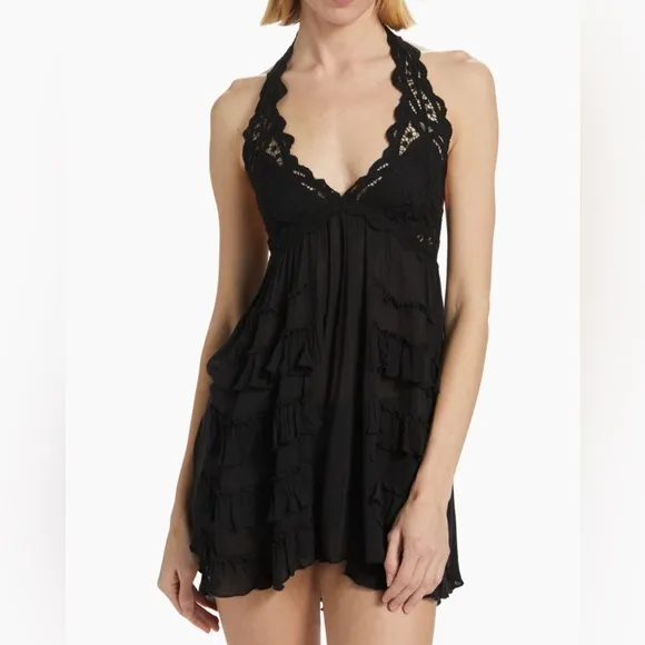 Free People Adella Halter Slip Dress Size M