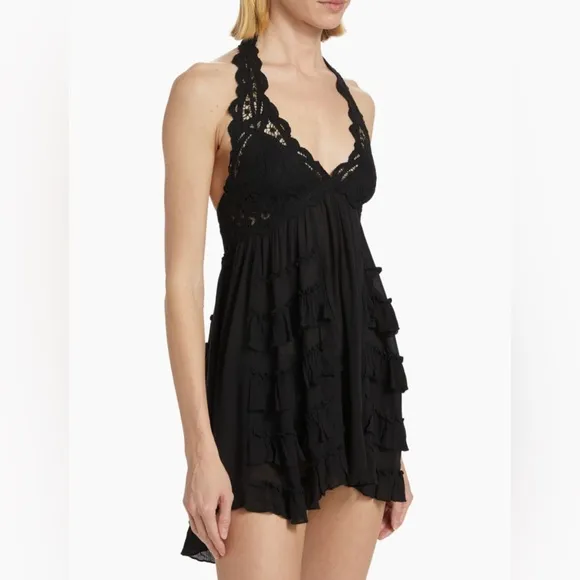 Free People Adella Halter Slip Dress Size M