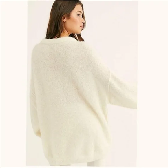 FREE PEOPLE Angelic Alpaca Knit Pullover Oversized Sweater Large NEW
