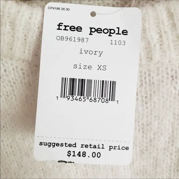 FREE PEOPLE Angelic Alpaca Knit Pullover Oversized Sweater Large NEW