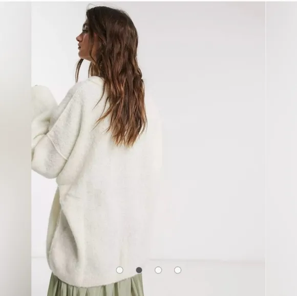 FREE PEOPLE Angelic Alpaca Knit Pullover Oversized Sweater Large NEW