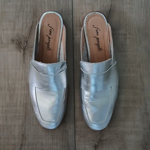 Free People at Ease Loafer Flat Mules. Size 39