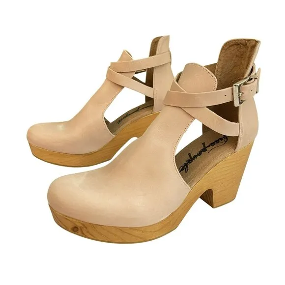 Free People Blush Cedar Clogs Leather Size EU 38 US 8