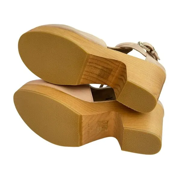 Free People Blush Cedar Clogs Leather Size EU 38 US 8