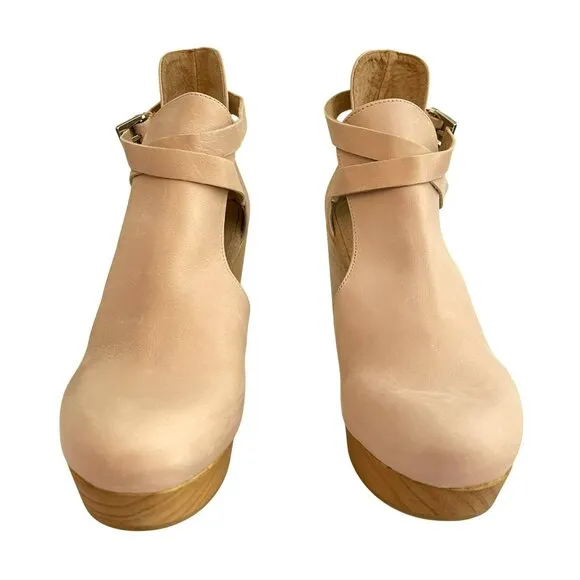 Free People Blush Cedar Clogs Leather Size EU 38 US 8