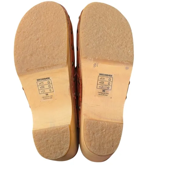 Free People Chloe Leather Clogs, EU 39