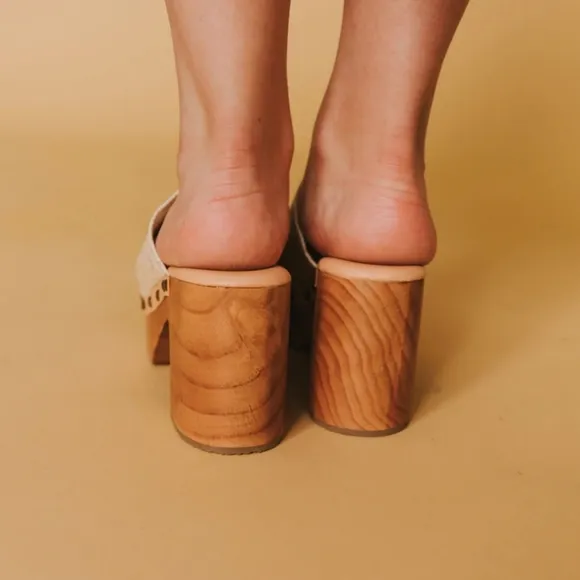Free People Claudia Crotchet Clog Natural color