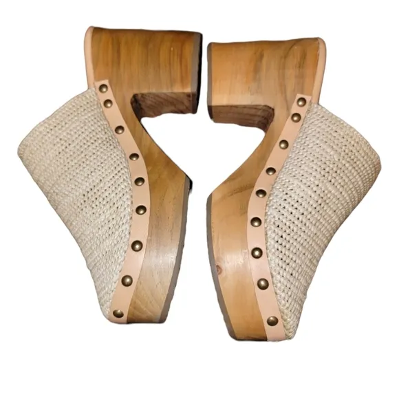 Free People Claudia Crotchet Clog Natural color