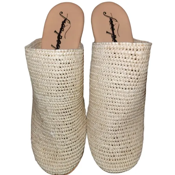 Free People Claudia Crotchet Clog Natural color