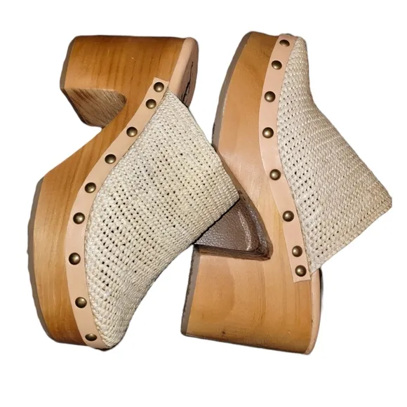 Free People Claudia Crotchet Clog Natural color