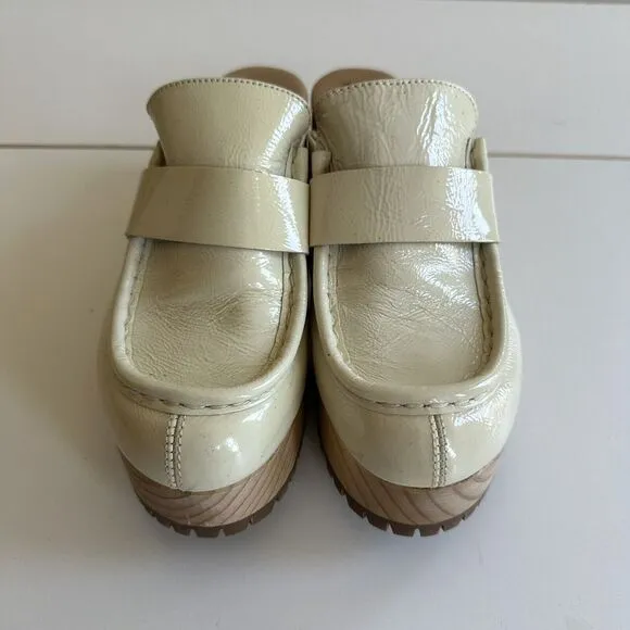 Free‎ People Corbin Platform Loafer Mule Clogs Y2K Patent Leather 8.5 39 Block
