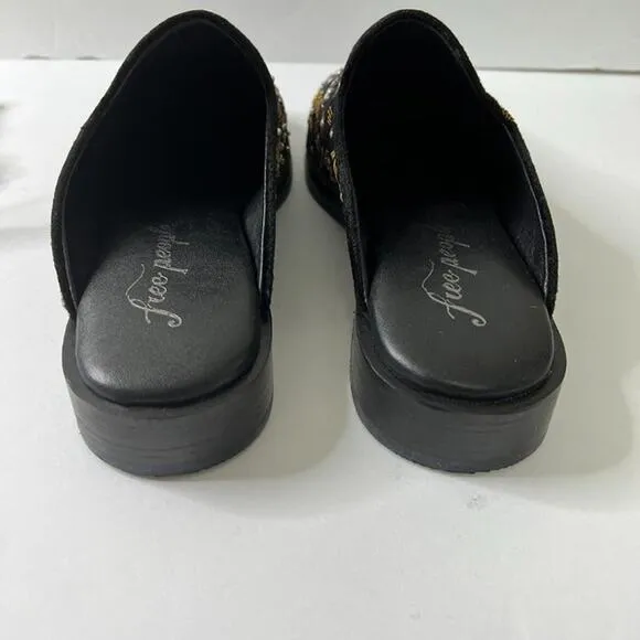 Free people Cosmic Loafer Mules black Sz 37