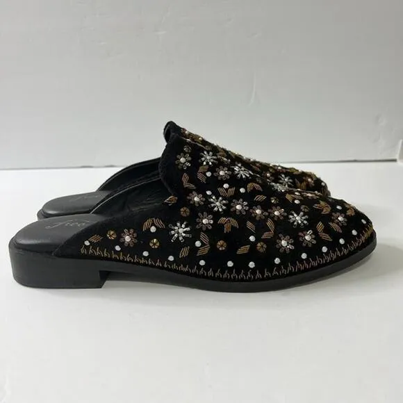 Free people Cosmic Loafer Mules black Sz 37