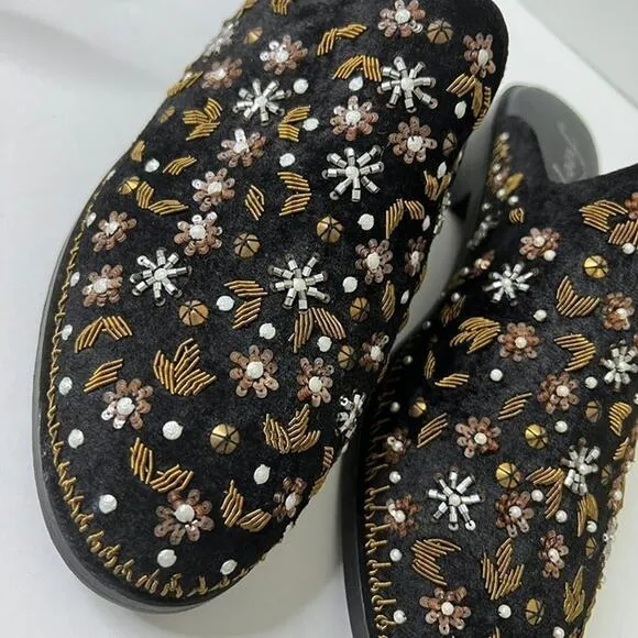 Free people Cosmic Loafer Mules black Sz 37