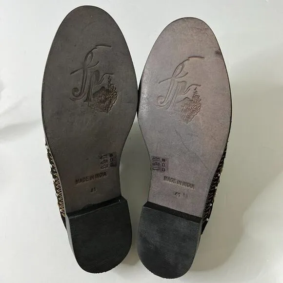 Free people Cosmic Loafer Mules black Sz 37