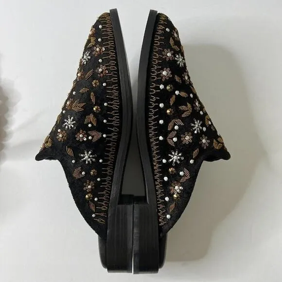 Free people Cosmic Loafer Mules black Sz 37