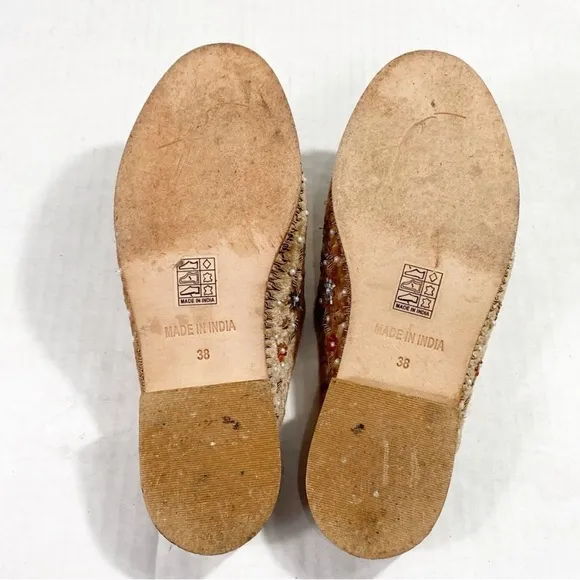 FREE PEOPLE Cosmic Velvet Loafer Beaded Mule