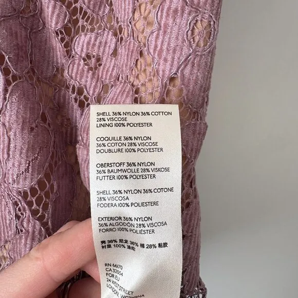 Free People Dangerous Love Mini Floral Lace Slip Dress Red Size 4