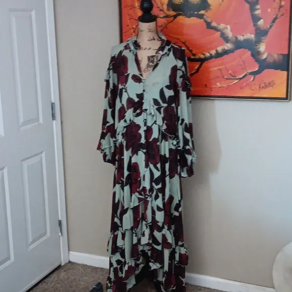 Free People Hearts Run Wild Maxi Dress Size Small RARE