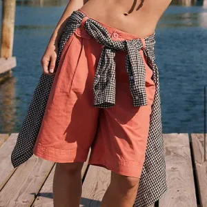 Free People High Street Trouser Shorts Size 12 Retail $98 NWOT
