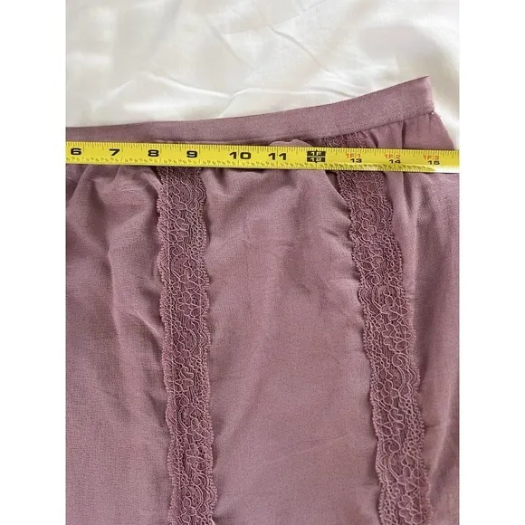 Free People Intimately Icing On Top Ruffle Sheer‎ Slip Maxi Skirt Small