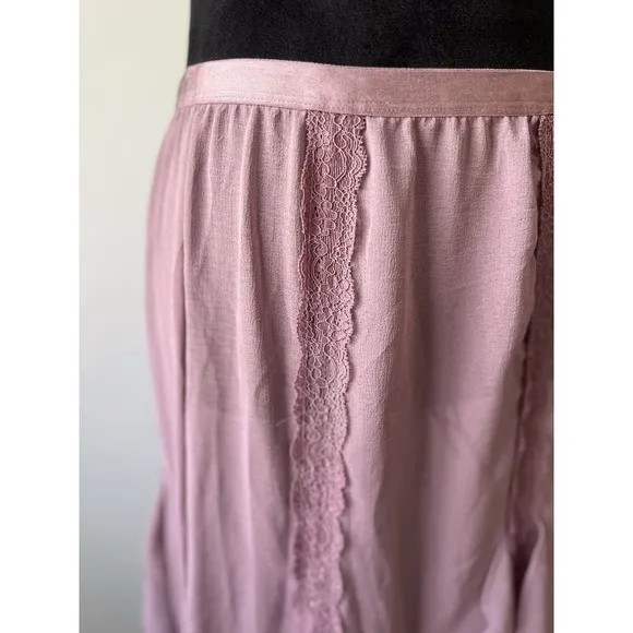 Free People Intimately Icing On Top Ruffle Sheer‎ Slip Maxi Skirt Small