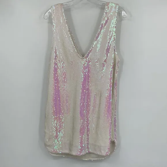 Free People Intimately Opal Iridescent Sequin Slip Mini Dress