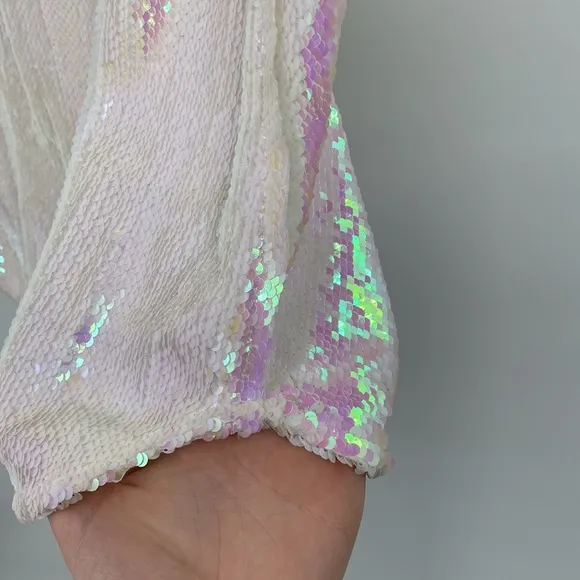 Free People Intimately Opal Iridescent Sequin Slip Mini Dress