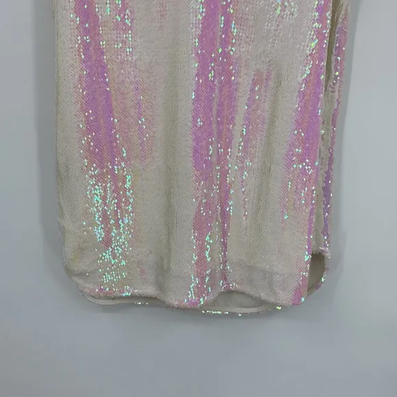 Free People Intimately Opal Iridescent Sequin Slip Mini Dress