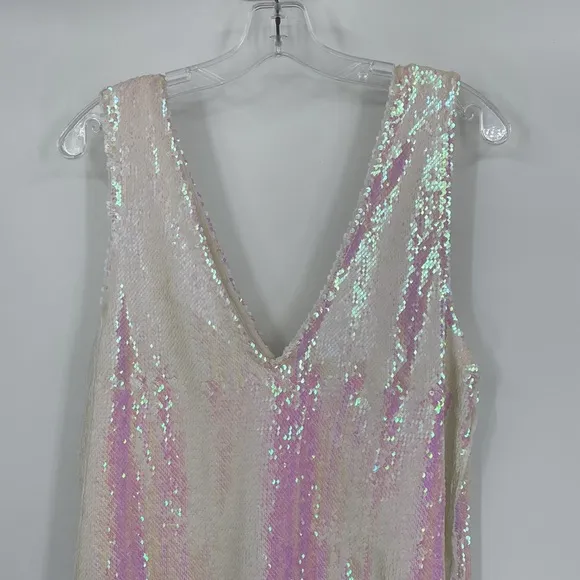 Free People Intimately Opal Iridescent Sequin Slip Mini Dress