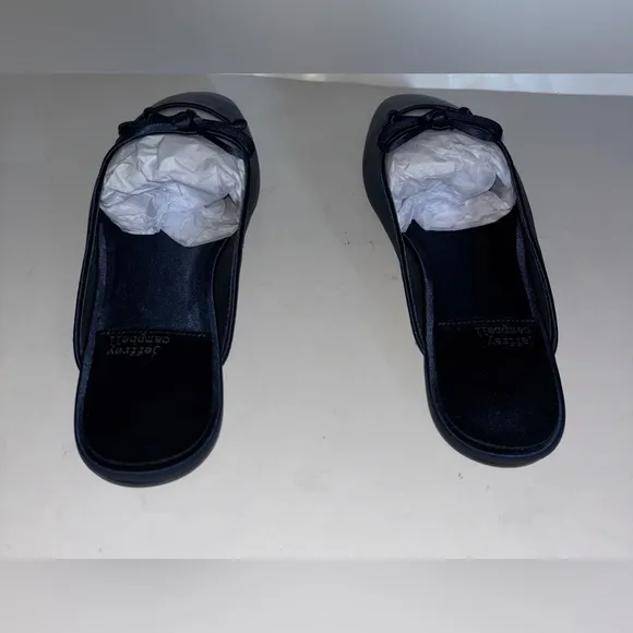 Free People Jeffrey Campbell Elaine Satin Point Ballet Mule 11M Twirl Femme NEW