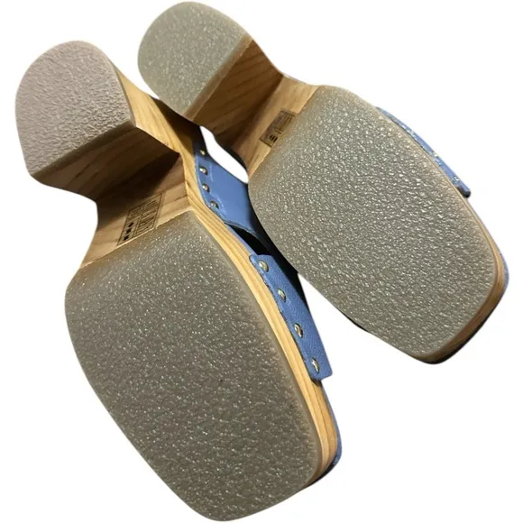 Free People Mallory Criss Cross Clogs Blue Women’s US 6 shoes