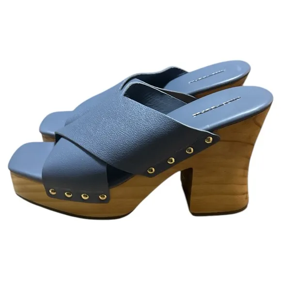 Free People Mallory Criss Cross Clogs Blue Women’s US 6 shoes
