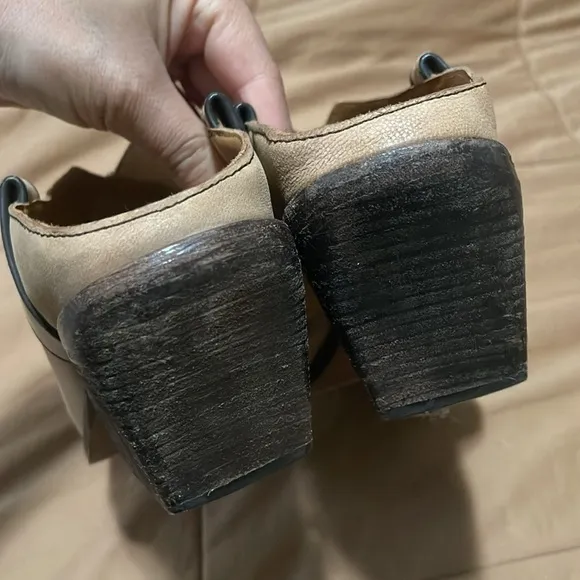 Free People Marfa Western Mules / Sand Dollar Cowboy BootieClog
