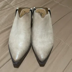 Free People Marfa Western Mules / Sand Dollar Cowboy BootieClog