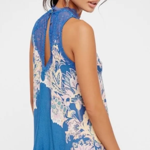 FREE PEOPLE MARSHA FLORAL LACE SLIP DRESS, SIZE XS (NWT).