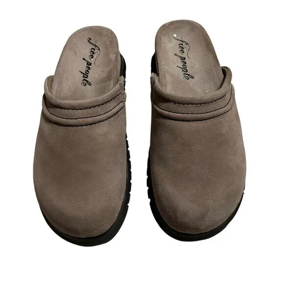 Free People Milo Everyday Mule Women's Size 11 Oyster Comfort Slip-On Leather