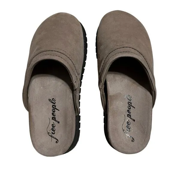 Free People Milo Everyday Mule Women's Size 11 Oyster Comfort Slip-On Leather